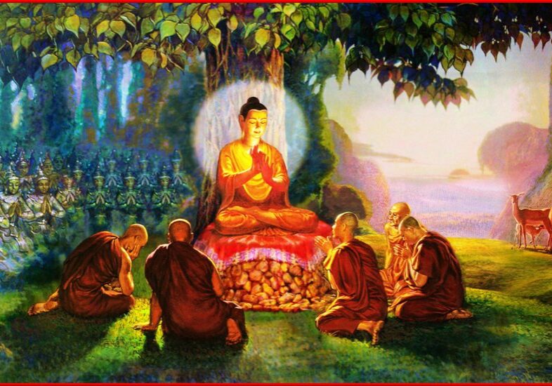 Buddha teaching Shakyamuni Buddha teaching.