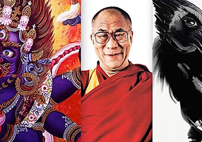 Buddha-Weekly-Black Mahakal the Dalai Lama and Crow-Buddhism Stories of Black Mahakala and the Dalai Lamas feature miraculous crows.