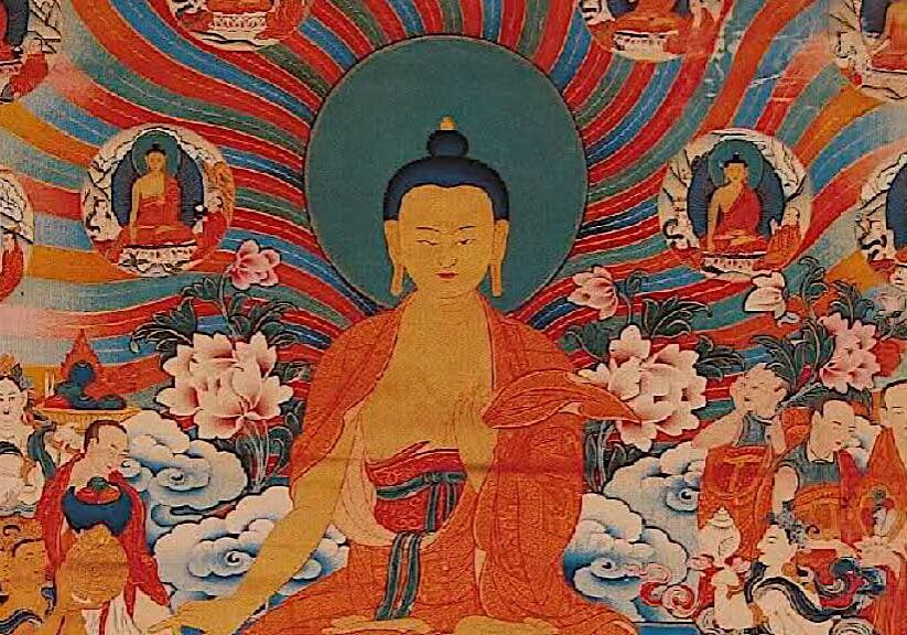 Buddha-Weekly-Buddha 15 days of miracles-Buddhism Thangka depicted the 15 days of Buddha's miracles.