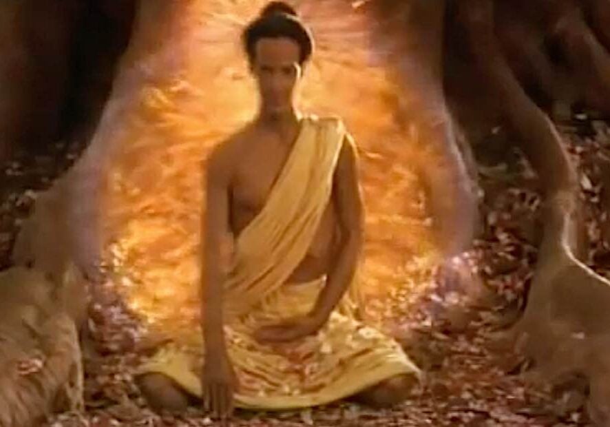 Buddha-Weekly-Buddha becomes Enlightened under the Bodhi Tree in Little Buddha-Buddhism Keanu Reeves stars as Shakyamuni Buddha in the movie Little Buddha