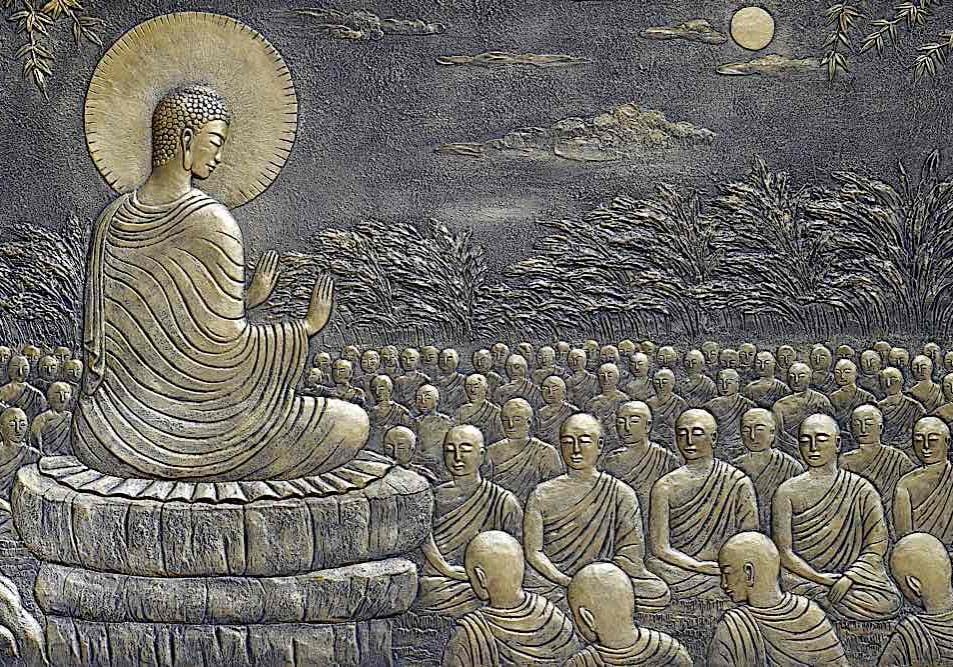 Buddha-Weekly-buddha teaching reief dreamstime_xl_247295086-Buddhism Buddha teaching disciples (relief).