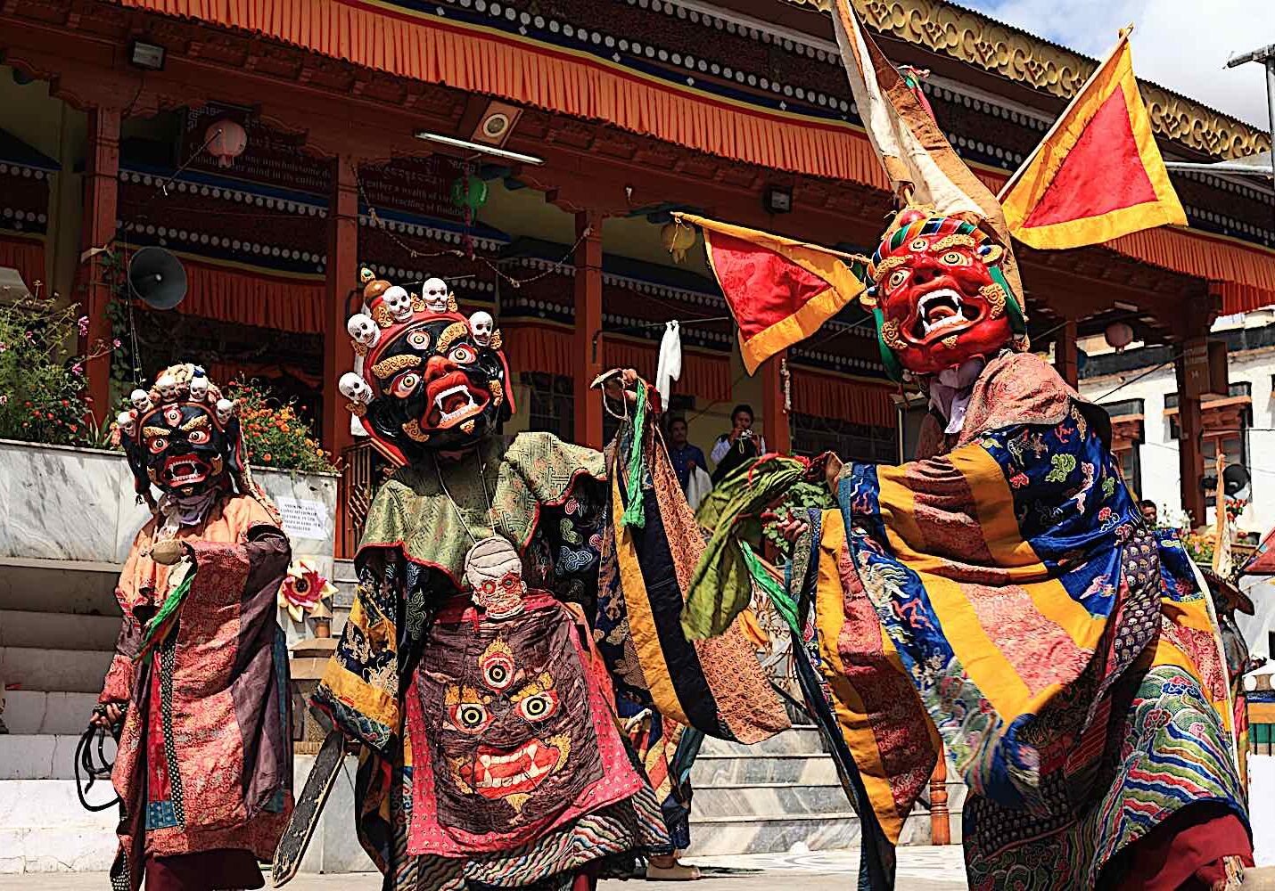 Buddha-Weekly- Cham dance during Ladakh Festival on September 02 2012 in Leh India dreamstime_xxl_27044526-Buddhism Cham Dance during the Ladakh Festival on Sept 2, 2012 in Leh, India. In Cham, the masked dancers are typically monks.
