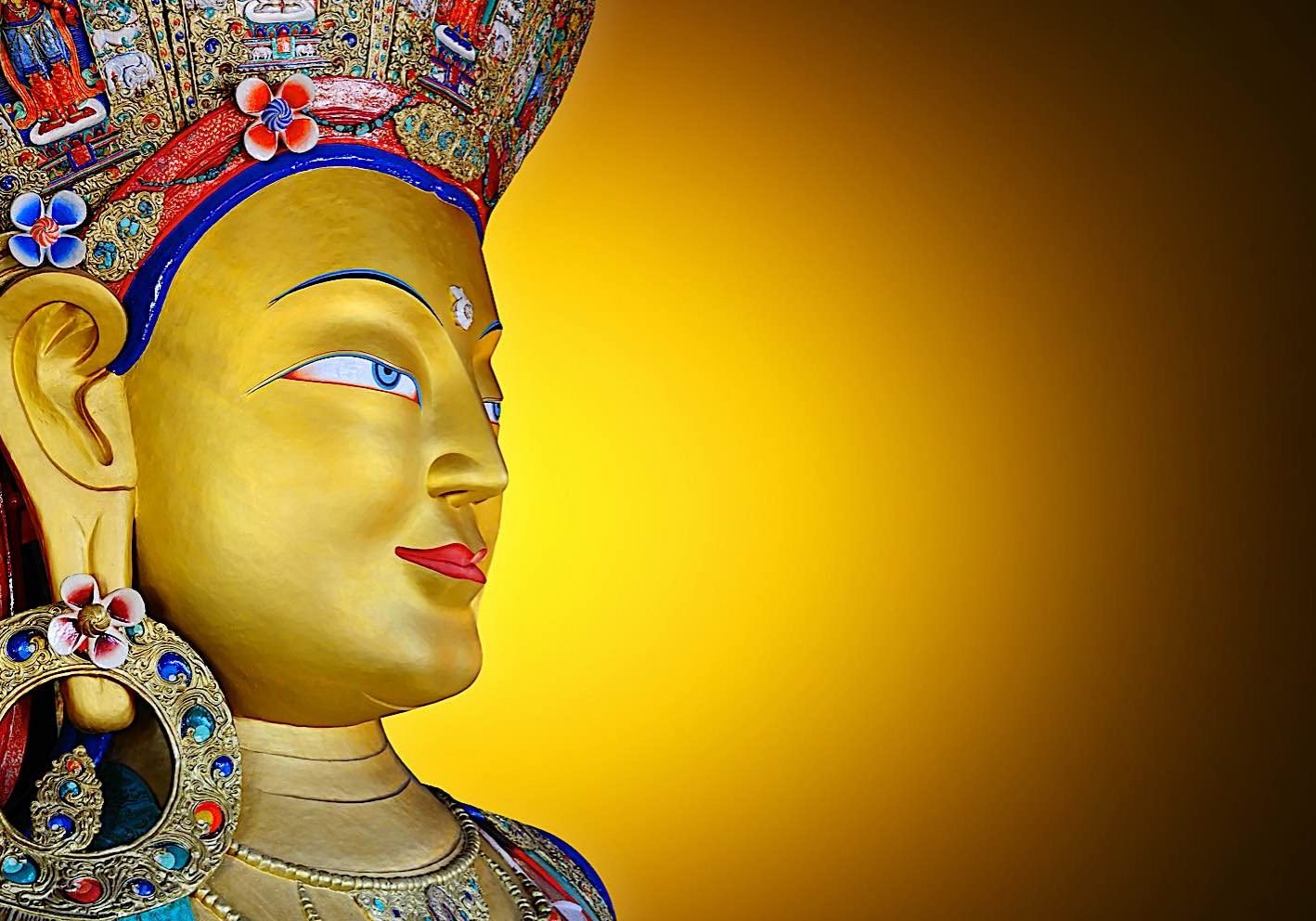 Buddha-Weekly-Close up of Maitreaya Buddha dreamstime_l_27041244-Buddhism Face of a loving friend — Maitreya Buddha.