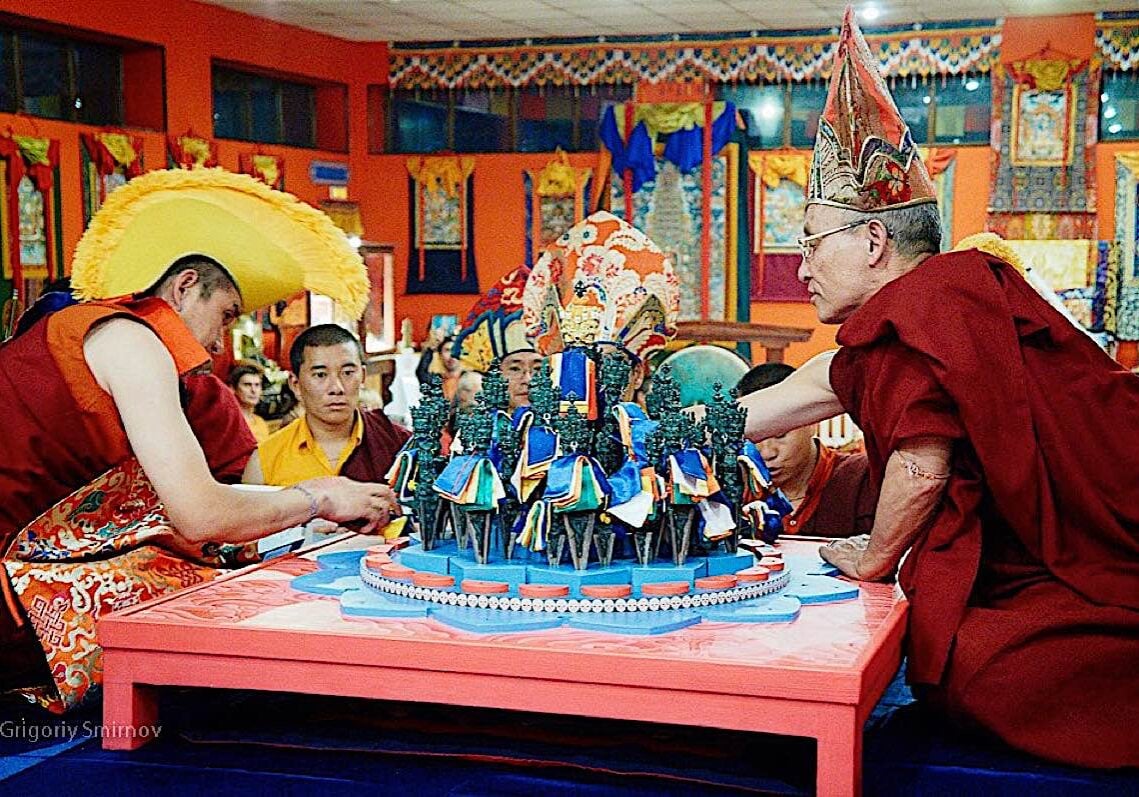 Buddha-Weekly-Gangteng Tulk Rinpoche filled the Phurba handles with relics of Gilgo Khyentse Rinpoche-Buddhism Special mega-project of phurbas for an elaborate Vajrakilaya mandala commissioned by Gangteng Tullku Rinpoche.