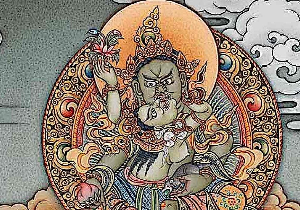 Buddha-Weekly-Green Jambhala feature image-Buddhism Green Jambhala. Image available from Vajrayana Print on Etsy.