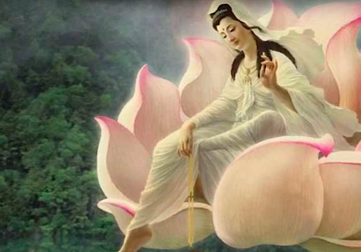 Buddha-Weekly-Guanyin on a lotus from Youtube Video Documentary Edge of the Earth the Mysterious temple of Guanyin -Buddhism Guan Yin on a lotus.