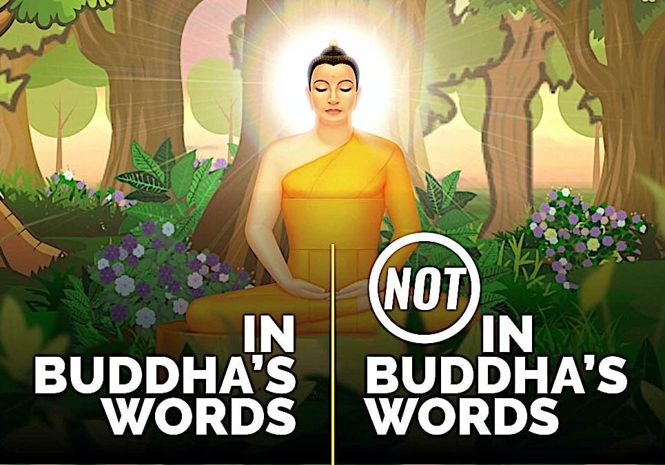 Buddha-Weekly-In Buddhas Words-Youtube-BW-Title-Buddhism New video series from Buddha Weekly "In Buddha's Words — NOT in Buddhas Words."