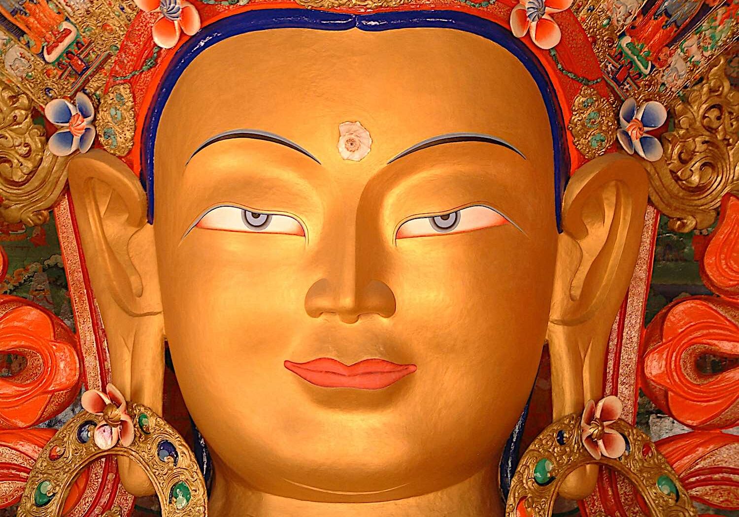 Buddha-Weekly-Maitreya Buddha Buddha of the Future Tiksey Gompa Ladakh dreamstime_l_498644-Buddhism Maitreaya Bodhisattva, the Future Buddha, whose name means Loving Friend.