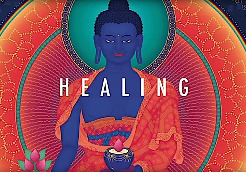 Buddha-Weekly-Medicine Buddha Video Retreat Part 1 Healing Medicine Buddha-Buddhism Lapis Lazuli Medicine Buddha is an aspect of Shakyamuni Buddha that is famous for healing meditations.