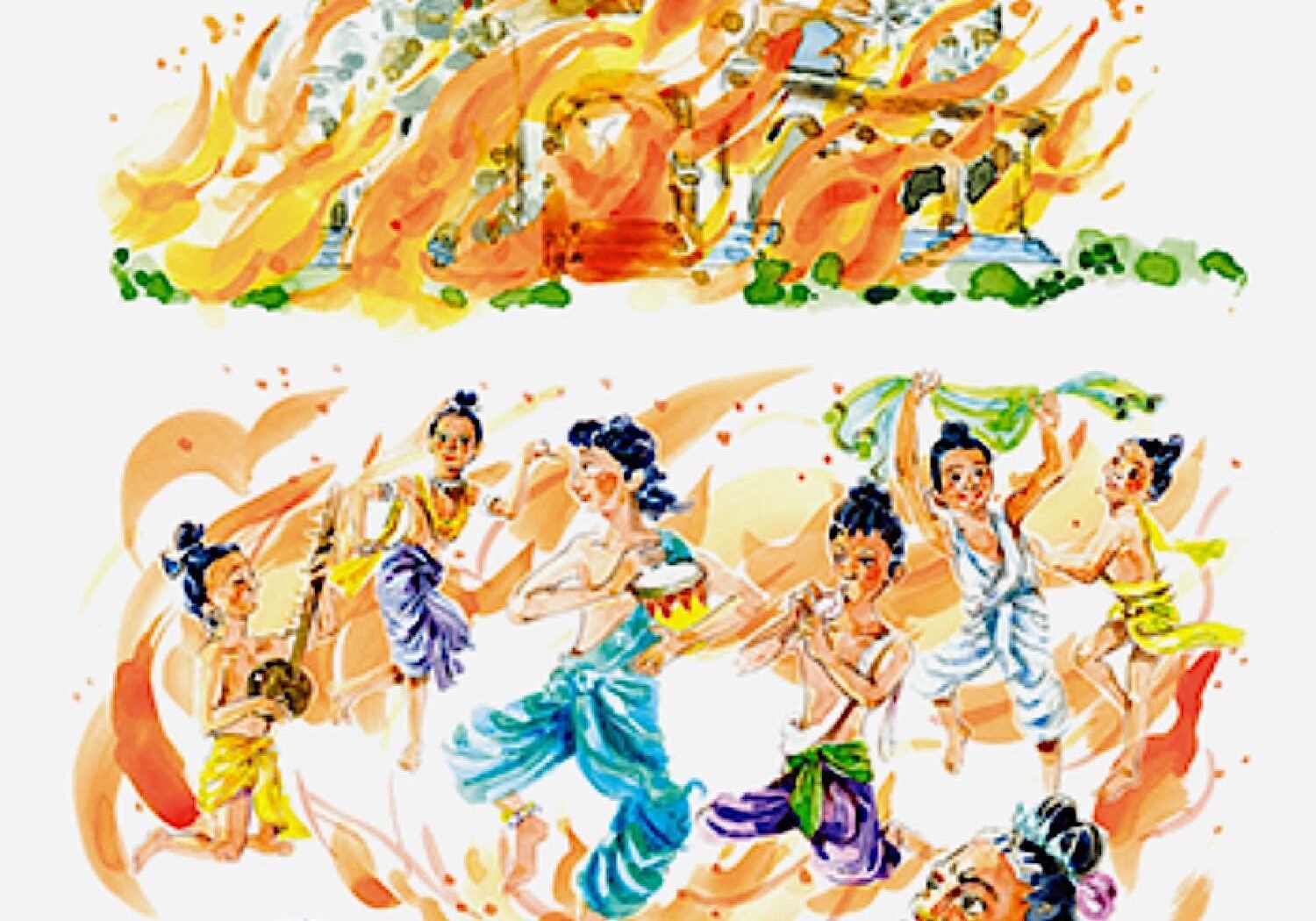 Buddha-Weekly-Parable of the Burning Mansion-Buddhism Parable of the Burning Mansion Lotus Sutra Chapter 3.