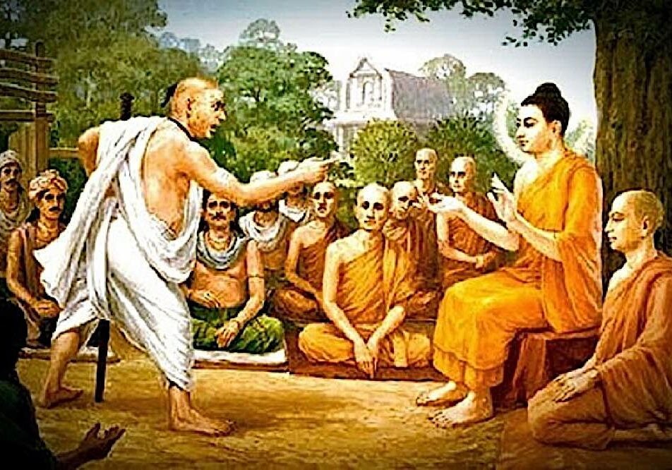 An angry man insults the Buddha. The Buddha's reaction was "non reaction." 
