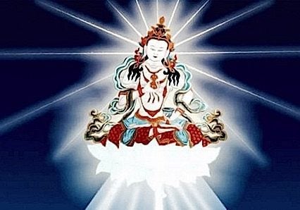 Buddha-Weekly-Vajrasattva's Purifying Light-Buddhism Vajrasattva practice is especially important on New Moons (last day of the month) to help purify negative karma and obstacles going into a new month.