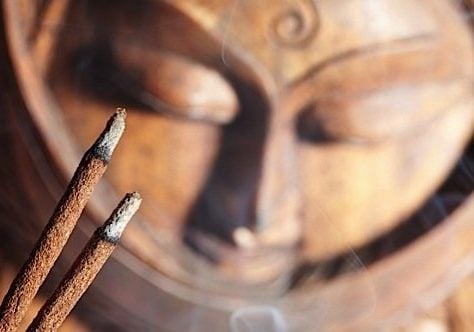 Incense-with-buddha-meditation Incense is a form of honor and worship in Buddhism and other religions