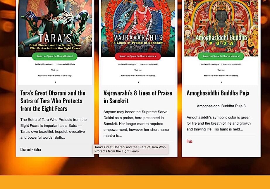 Screenshot Three of Buddha Weekly's many PDF Spread the Dharma downloads.