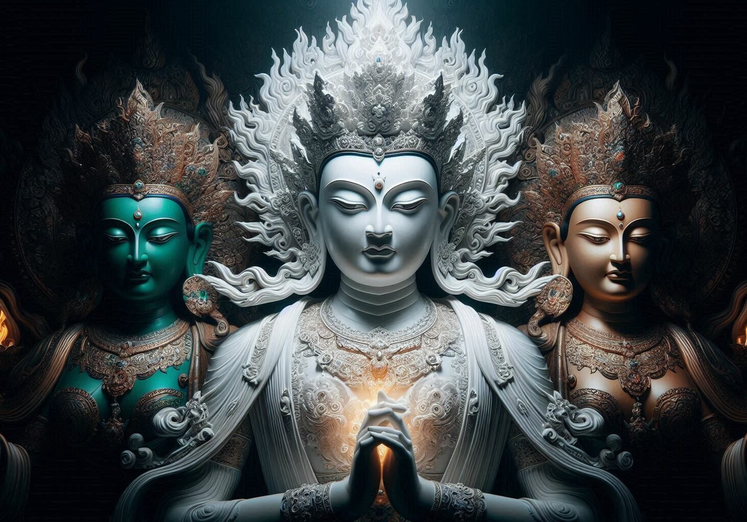 THree supremes horizontal The Three Supremes in Marpa Lotsawa's lineage are Vajrasattva, Tara and Usnisha Vijaya Namgyalma.