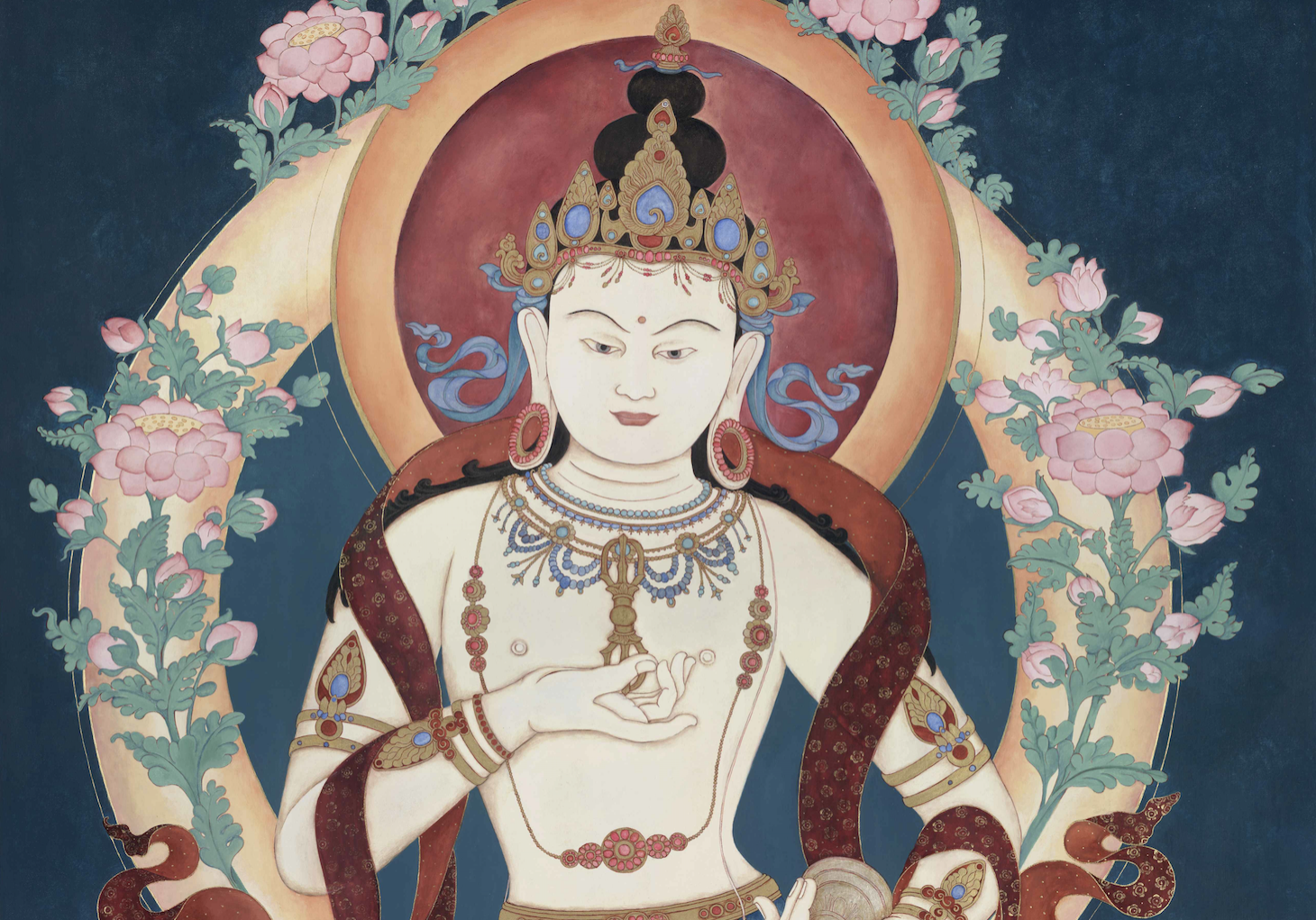 Vajrasattva by Laura Santi Vajrasattva painted by Laura Santi.